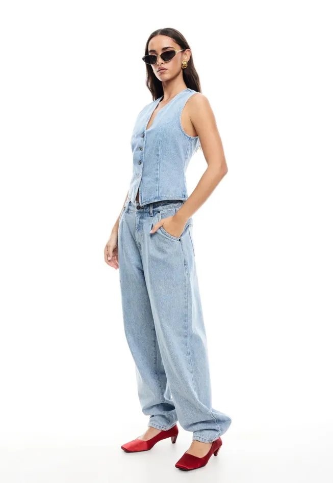 Women Lioness Fashion Pants ON MY WAY DENIM JEAN Classic Denim