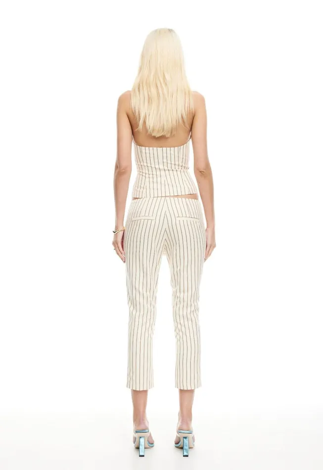 Women Lioness Fashion Sets and Coords LES DEUX CAPRI Cream Stripe Women Lioness Fashion Sets and Coords LES DEUX CAPRI Cream Stripe