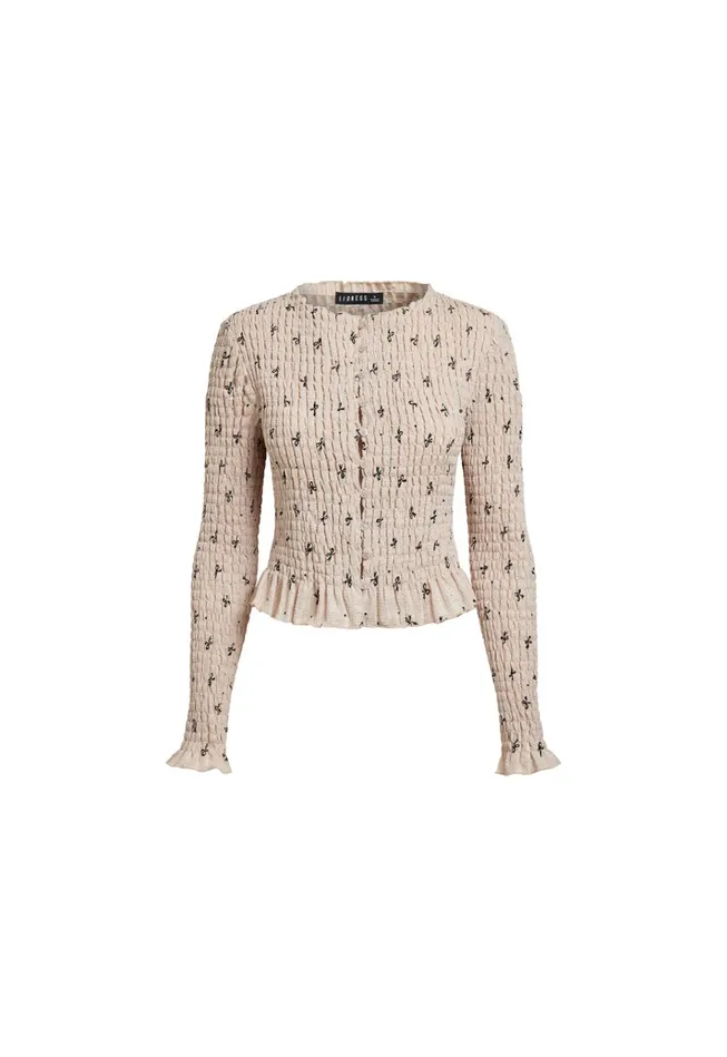 Women Lioness Fashion Sets and Coords TERRA LONG SLEEVE Beige Bow Women Lioness Fashion Sets and Coords TERRA LONG SLEEVE Beige Bow