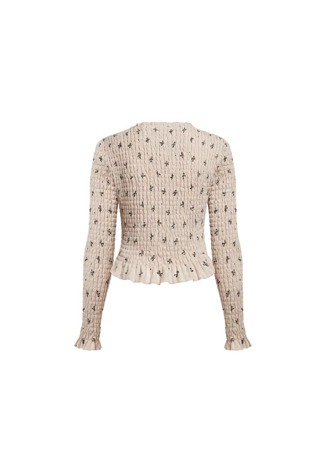 Women Lioness Fashion Sets and Coords TERRA LONG SLEEVE Beige Bow Women Lioness Fashion Sets and Coords TERRA LONG SLEEVE Beige Bow