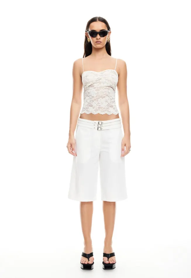 Women Lioness Fashion Shorts BACKSTAGE JORT Ivory Women Lioness Fashion Shorts BACKSTAGE JORT Ivory