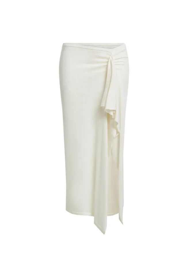 Women Lioness Fashion Skirts BANKS MIDI SKIRT Ivory Women Lioness Fashion Skirts BANKS MIDI SKIRT Ivory