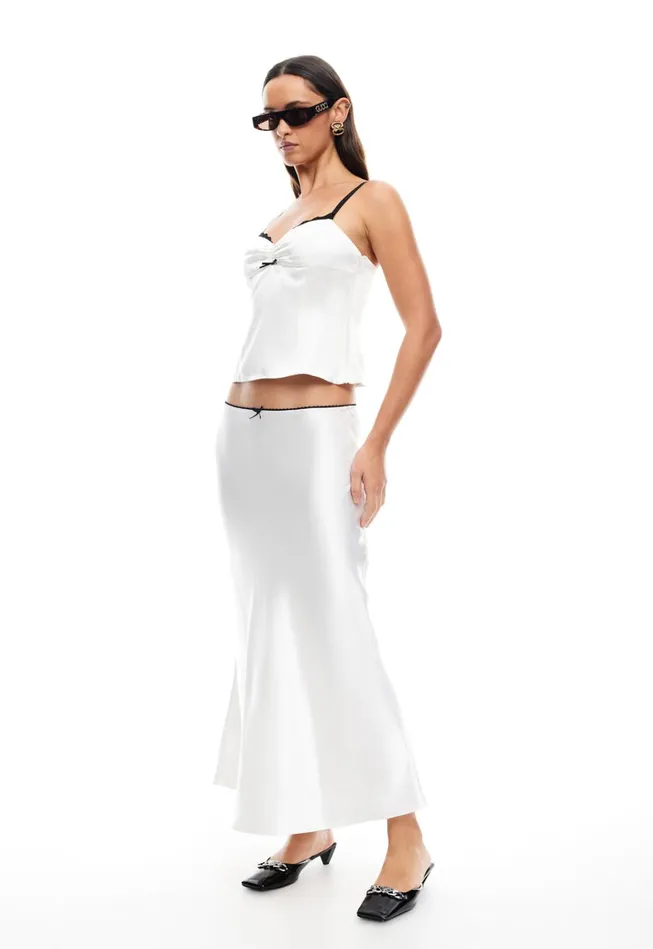 Women Lioness Fashion Skirts ENIGMATIC MAXI SKIRT Porcelain Women Lioness Fashion Skirts ENIGMATIC MAXI SKIRT Porcelain