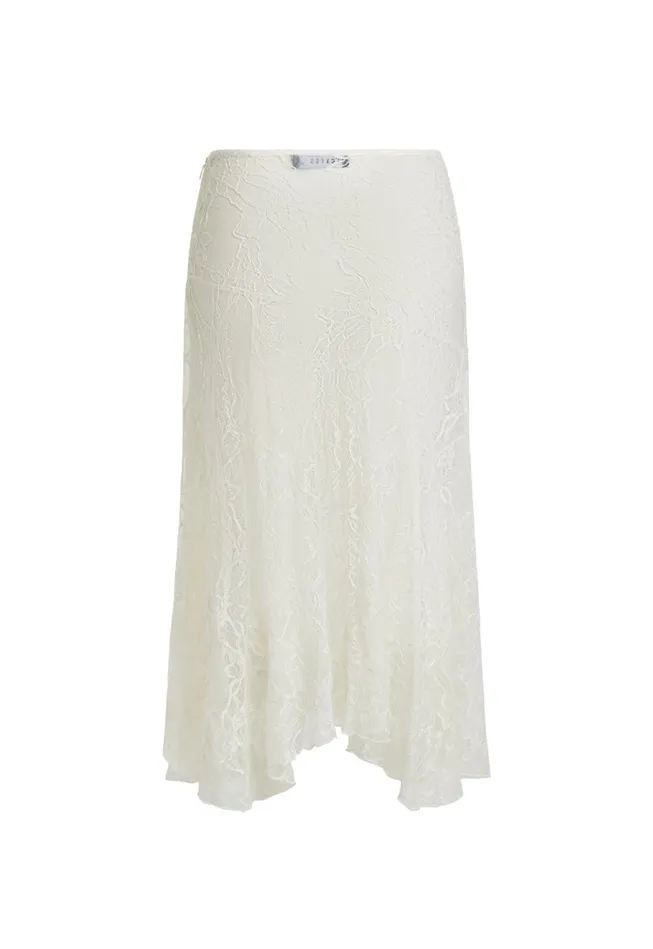Women Lioness Fashion Skirts IN BLOOM LACE MIDI SKIRT Ivory Women Lioness Fashion Skirts IN BLOOM LACE MIDI SKIRT Ivory