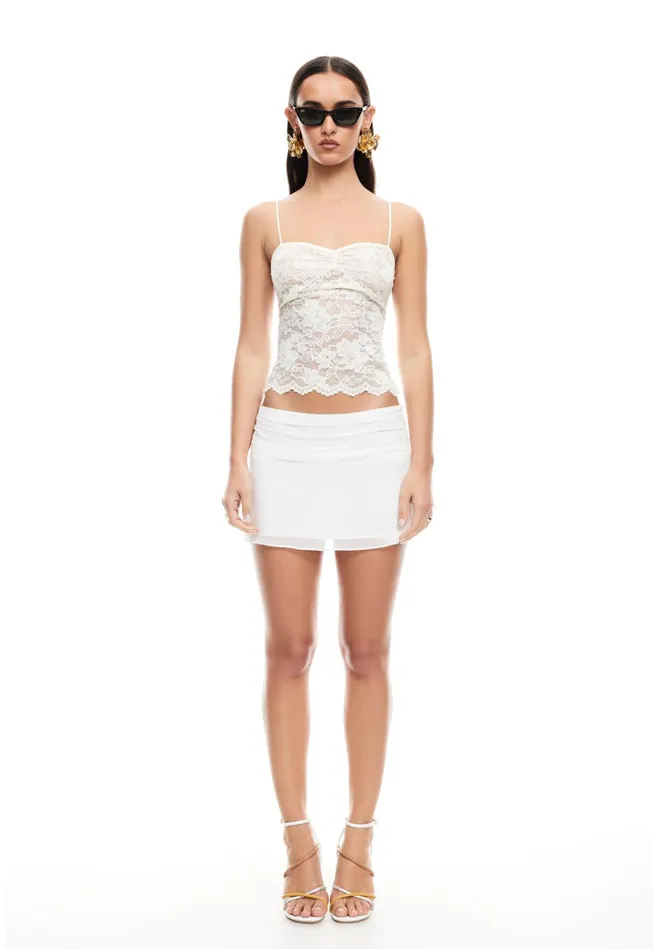 Women Lioness Fashion Skirts UNTAMED MINI SKIRT Ivory Women Lioness Fashion Skirts UNTAMED MINI SKIRT Ivory
