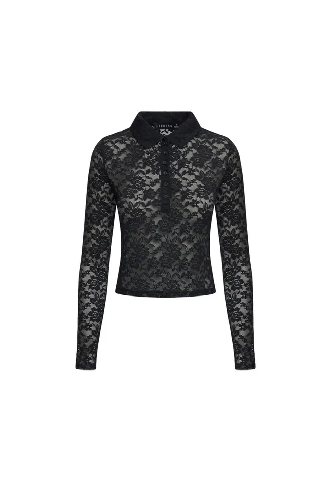 Women Lioness Fashion Tops BLACK SWAN POLO Onyx Women Lioness Fashion Tops BLACK SWAN POLO Onyx