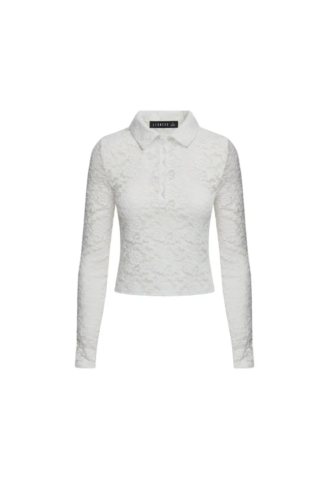 Women Lioness Fashion Tops BLACK SWAN POLO Porcelain Women Lioness Fashion Tops BLACK SWAN POLO Porcelain