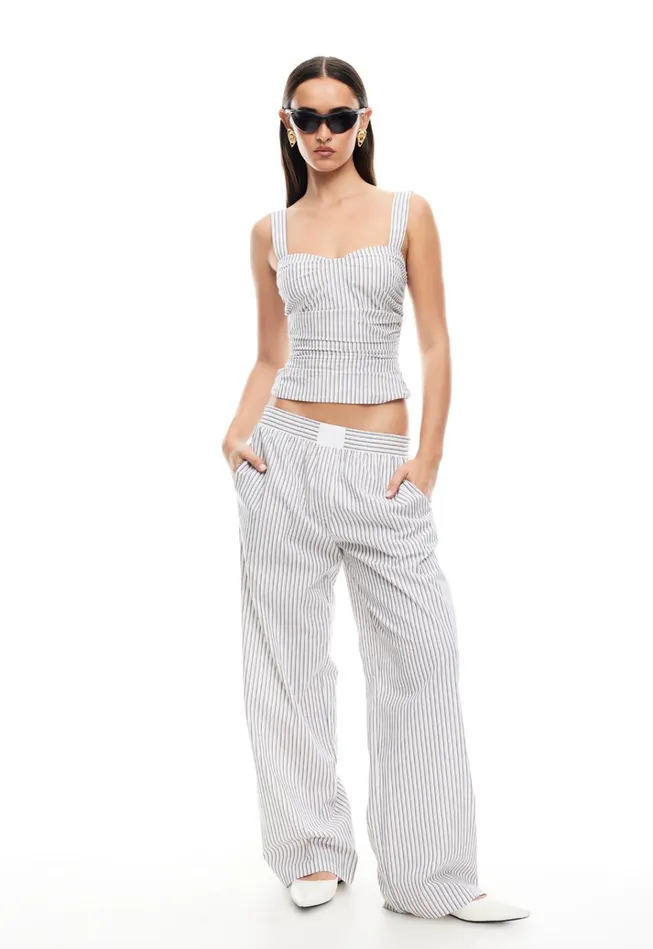 Women Lioness Fashion Tops COBAIN CORSET Ivory Multi Stripe Women Lioness Fashion Tops COBAIN CORSET Ivory Multi Stripe