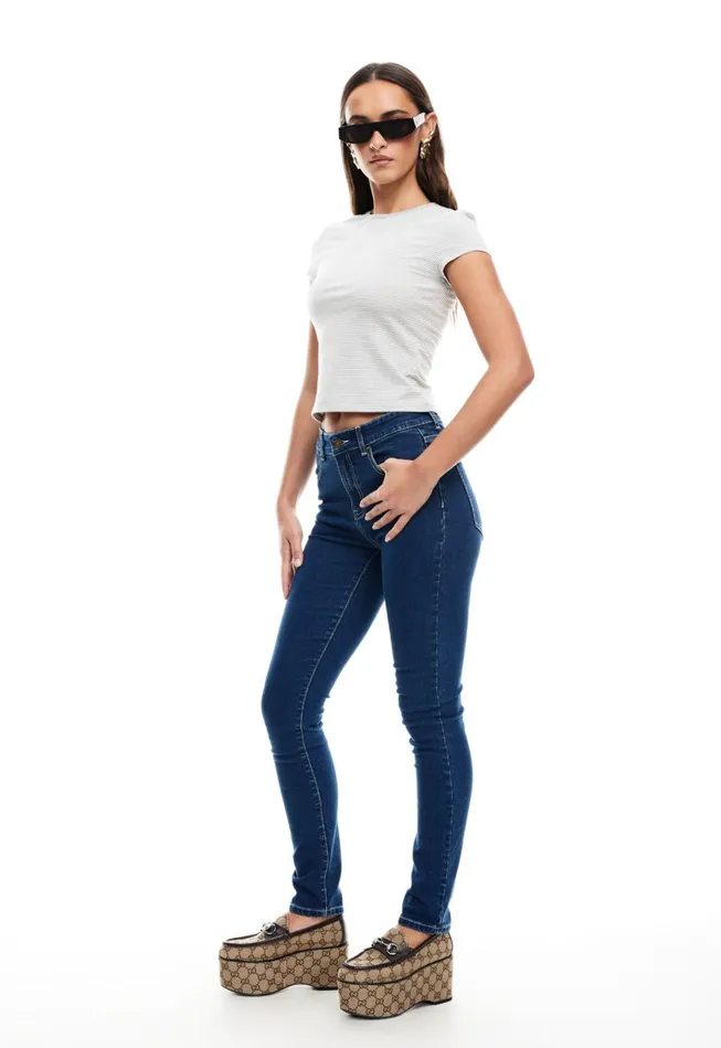 Women Lioness Fashion Tops IN BLOOM TEE Grey Stripe Women Lioness Fashion Tops IN BLOOM TEE Grey Stripe