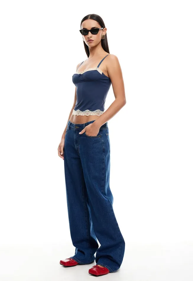 Women Lioness Fashion Tops TOP MODEL CAMI Navy