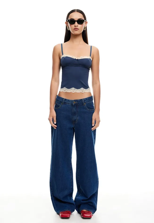Women Lioness Fashion Tops TOP MODEL CAMI Navy