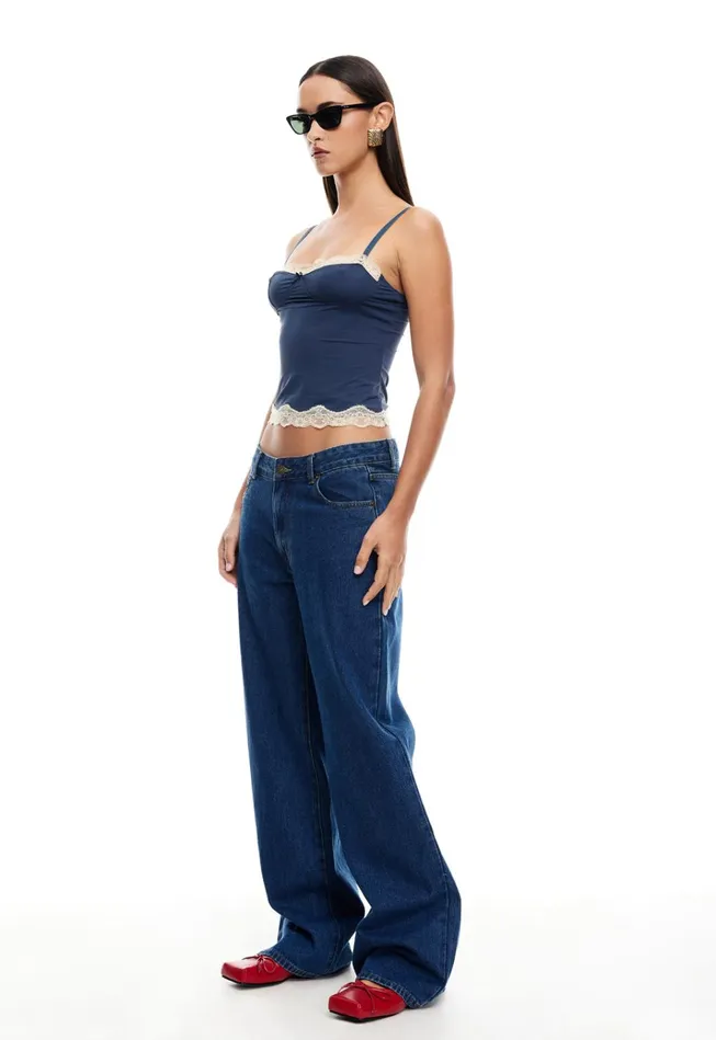 Women Lioness Fashion Tops TOP MODEL CAMI Navy