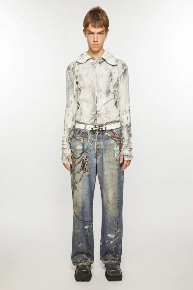 Women Logo Buckle Belt White Acne Studios Belts