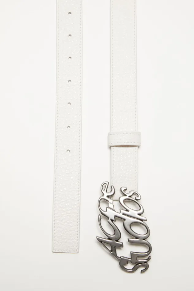 Women Logo Buckle Belt White Acne Studios Belts