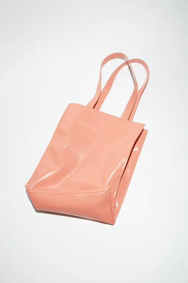 Women Logo Shoulder Tote Bag Salmon Pink Acne Studios Bags