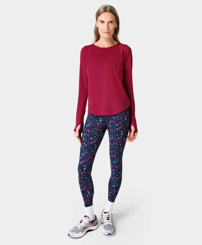 Women Long Sleeve Tops Sweaty Betty Breathe Easy Running Long Sleeve Top Vamp Red