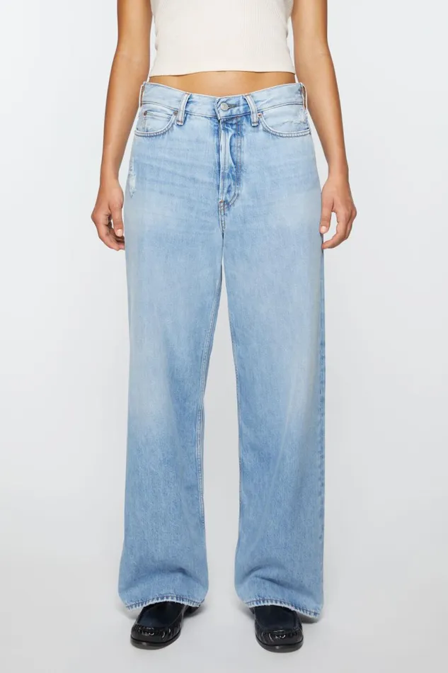 Women Loose Fit Jeans 8211 1981F Light Blue Acne Studios Jeans