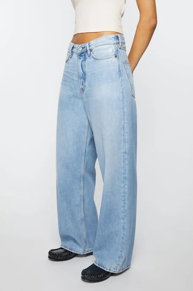 Women Loose Fit Jeans 8211 1981F Light Blue Acne Studios Jeans