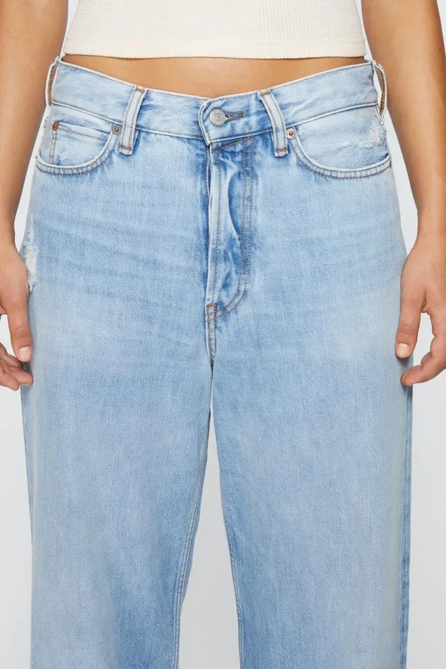 Women Loose Fit Jeans 8211 1981F Light Blue Acne Studios Jeans