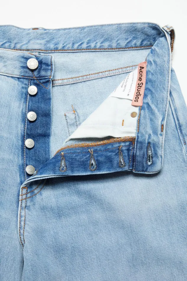 Women Loose Fit Jeans 8211 1981F Light Blue Acne Studios Jeans