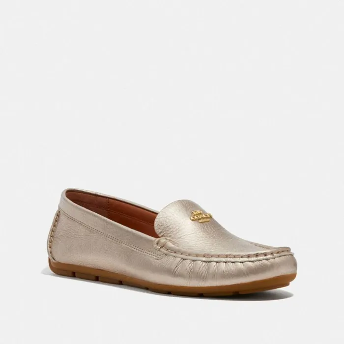 Women Marley Driver Champagne Coach Flats and Loafers