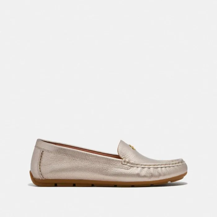 Women Marley Driver Champagne Coach Flats and Loafers