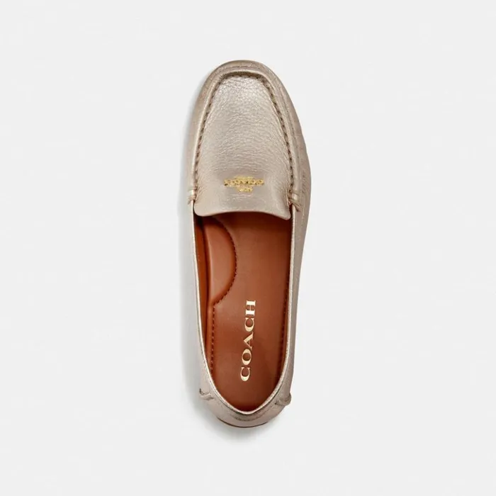 Women Marley Driver Champagne Coach Flats and Loafers