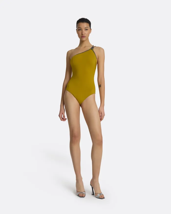 Women Mathildae Chartreuse Swimsuit Chartreuse Swimwear Safiyaa