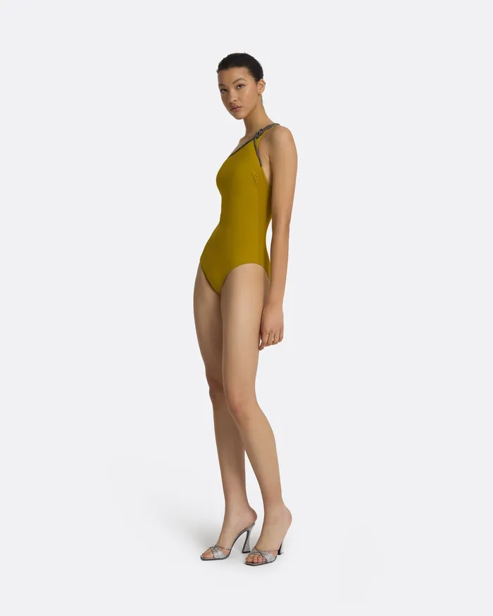 Women Mathildae Chartreuse Swimsuit Chartreuse Swimwear Safiyaa