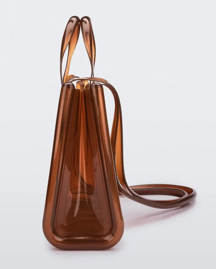 Women Medium Jelly Shopper Brown Melissa Handbags