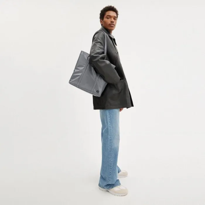 WomenMen Hall Tote 33 Grey Blue Coach Totes and Carryalls