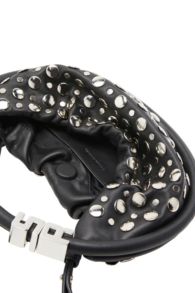 Women Mini Domino Bag In Leather And Studs Black Black Sonia Rykiel Le Domino