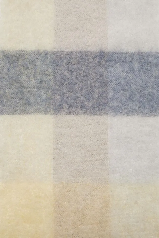 Women Mohair Checked Scarf Vanillabeigelavender Acne Studios Scarves