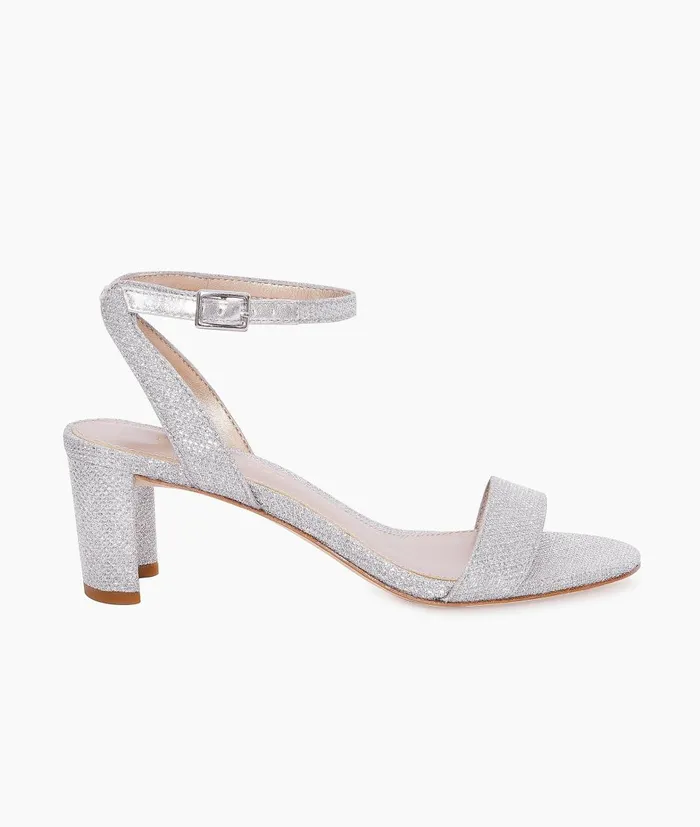 Women Moira 2 Low Heel 8211 Silver Pelle Moda Low Heels