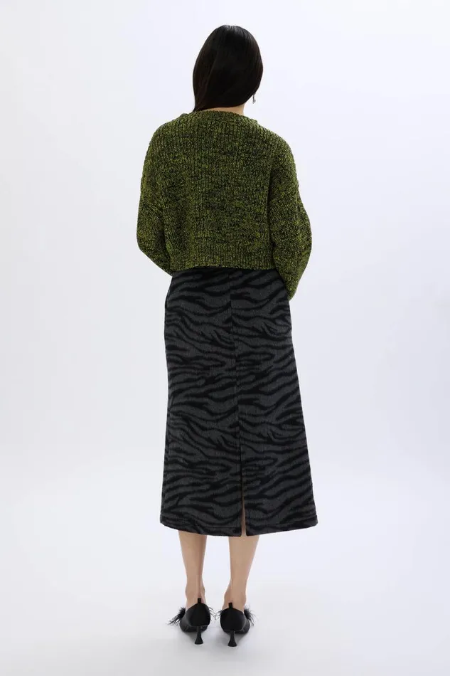 Women Moulded Wool Sweater Acid Green Sonia Rykiel Sweaters