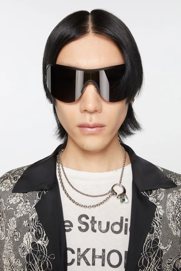 Women Multichain Charm Necklace Silvergreen Acne Studios Jewellery