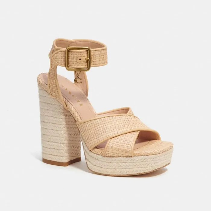 Women Nelly Sandal Natural Coach Heels