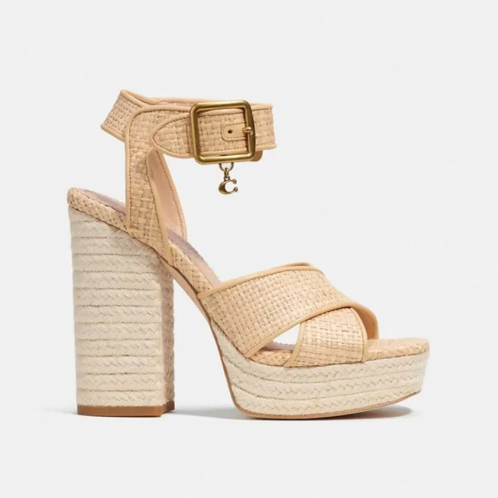Women Nelly Sandal Natural Coach Heels