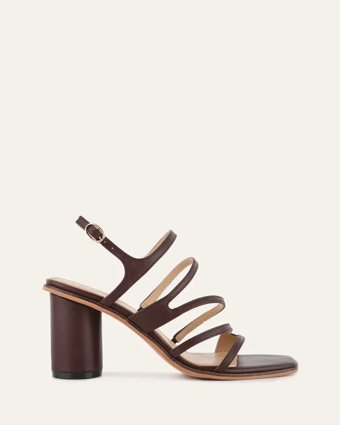 Women Nobu high heel sandals cocoa brown leather HIGH SANDALS jomercer