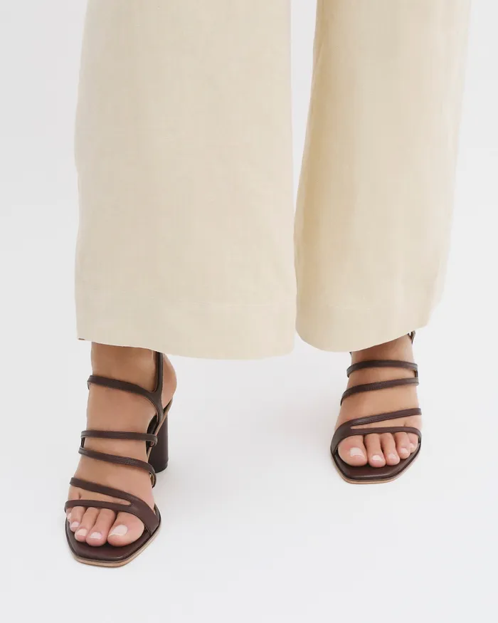 Women Nobu high heel sandals cocoa brown leather HIGH SANDALS jomercer Women Nobu high heel sandals cocoa brown leather HIGH SANDALS jomercer