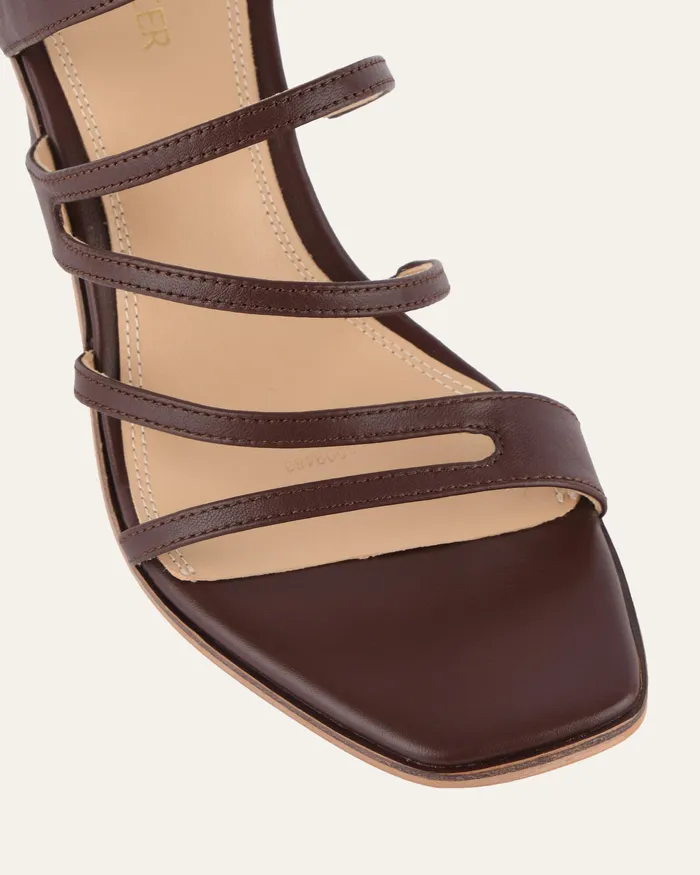 Women Nobu high heel sandals cocoa brown leather HIGH SANDALS jomercer Women Nobu high heel sandals cocoa brown leather HIGH SANDALS jomercer