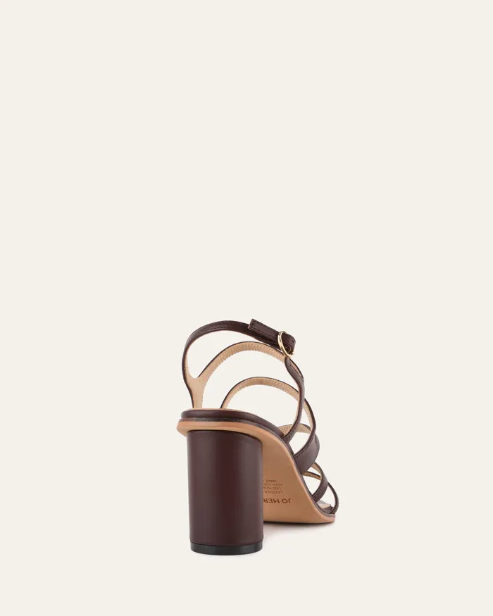 Women Nobu high heel sandals cocoa brown leather HIGH SANDALS jomercer Women Nobu high heel sandals cocoa brown leather HIGH SANDALS jomercer