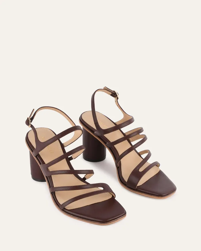 Women Nobu high heel sandals cocoa brown leather HIGH SANDALS jomercer Women Nobu high heel sandals cocoa brown leather HIGH SANDALS jomercer
