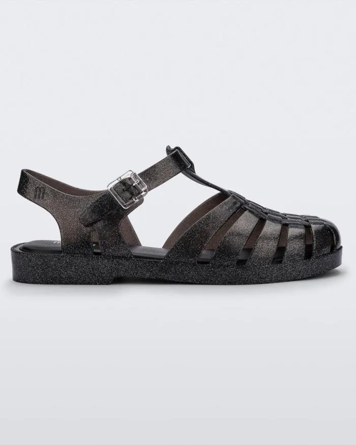 Women Possession Glitter Black Melissa Sandals