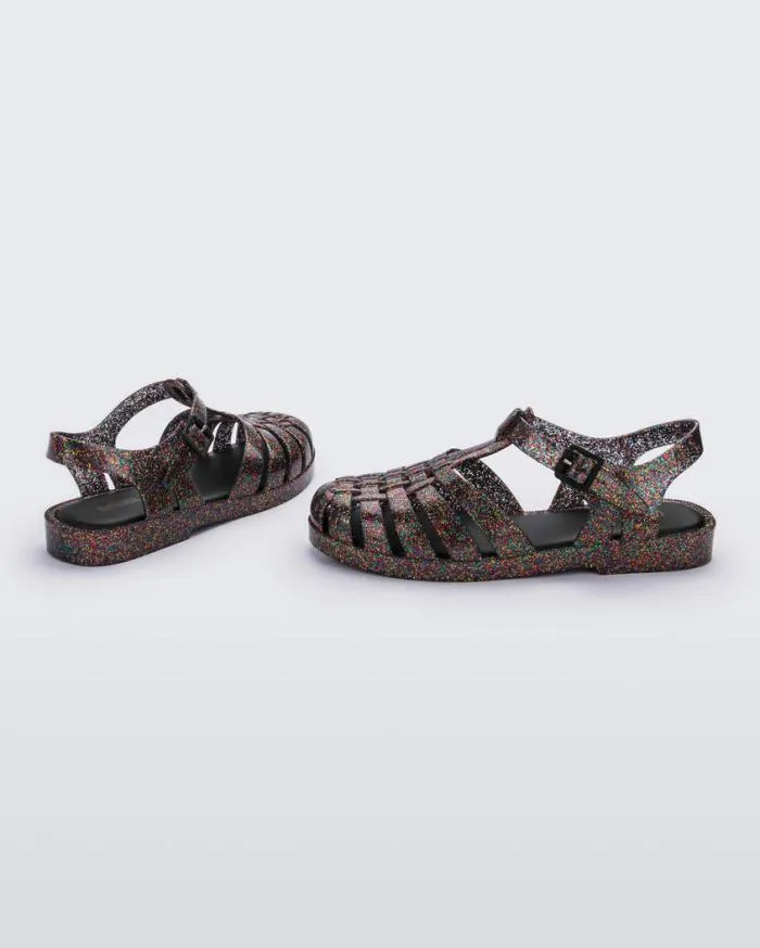 Women Possession Mixed Glitter Glass Melissa Sandals