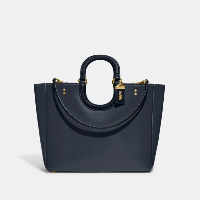 Women Rae Tote In Colorblock Brassdark Denim Multi Coach Totes and Carryalls