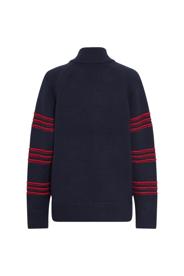 Women Raised Knit Striped Sweater Striped Bluered Multi Sonia Rykiel Sweaters