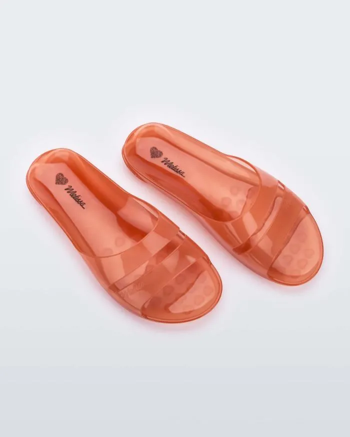 Women Real Jelly Slide Clear Orange Melissa Slides