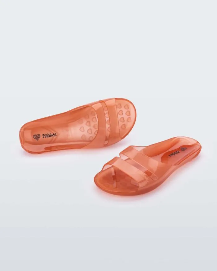 Women Real Jelly Slide Clear Orange Melissa Slides