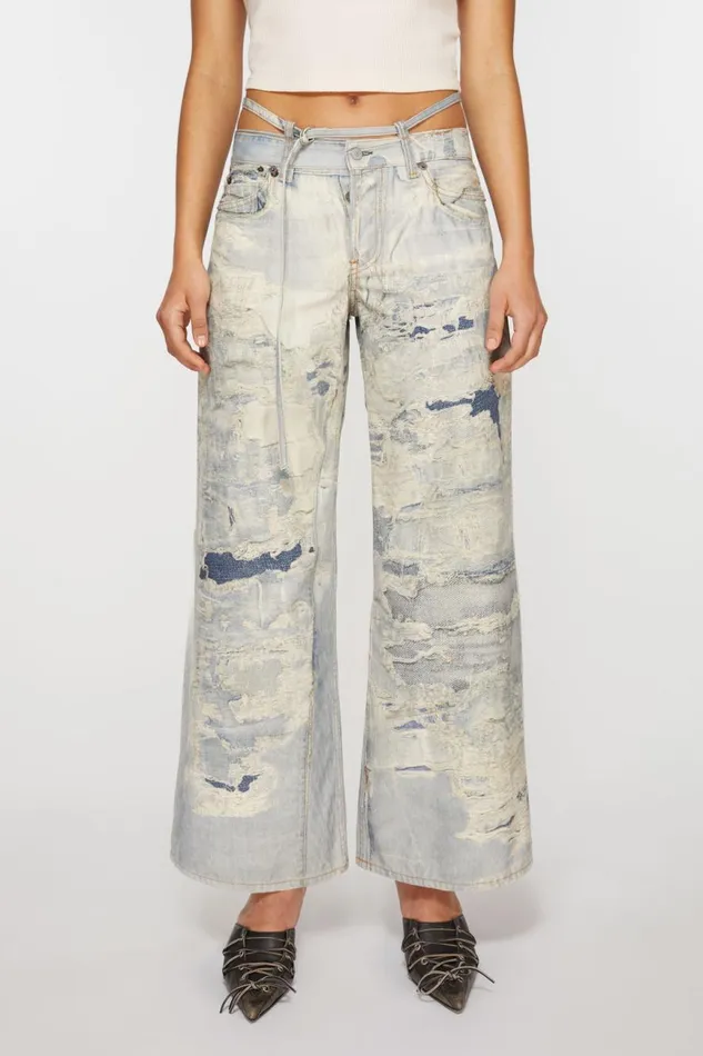Women Regular Fit Trousers 8211 2004 Light Blue Acne Studios Jeans